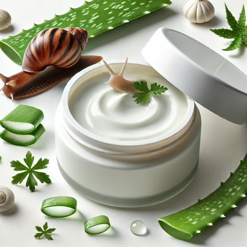 Crema Facial de Baba O Mucina de Caracol con Sábila (Secas, sensibles y con cicatrices)