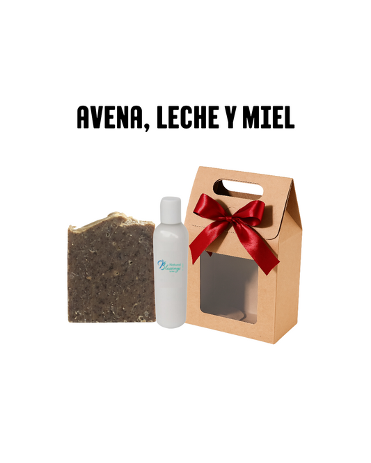 Set de Jabón y Loción de Avena, Leche y Miel