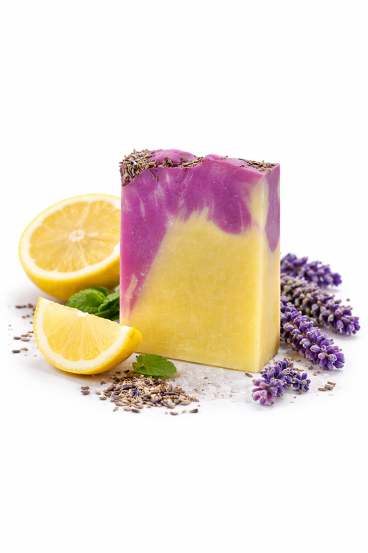 🧼 JABÓN ARTESANAL LIMONADA DE LAVANDA(sensación fresca, relajante y equilibrada)