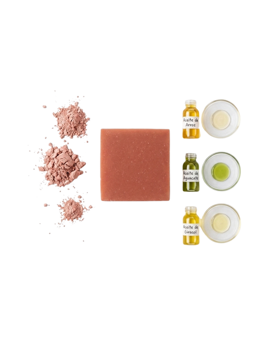JABÓN ARTESANAL PINK CLAY SENSITIVE BAR (ARCILLA ROSADA & BOTÁNICOS SUAVES)PIEL SENSIBLE CON TENDENCIA A ENROJECIMIENTO