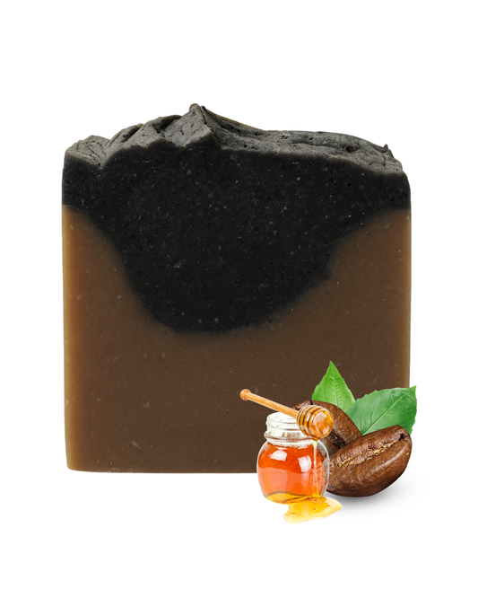 🧼 JABÓN ARTESANAL CAFÉ & MIEL PURA(Exfoliación nutritiva, Suavidad y Piel renovada)